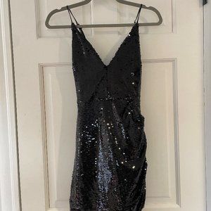 Emory Park Black Sequin Mini Dress